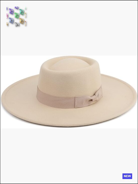 Wide Brim Fedora Hat with Adjustable Strap for Outdoor Activities main image 6